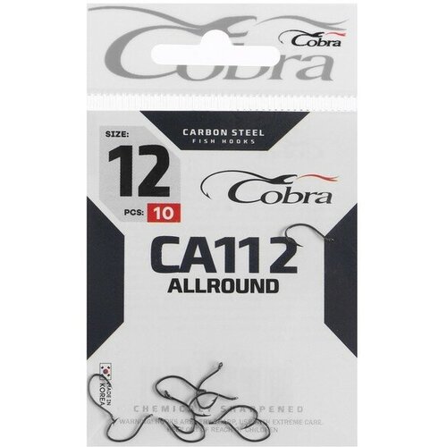 COBRA Крючки Cobra ALLROUND, серия CA112, № 12, 10 шт.