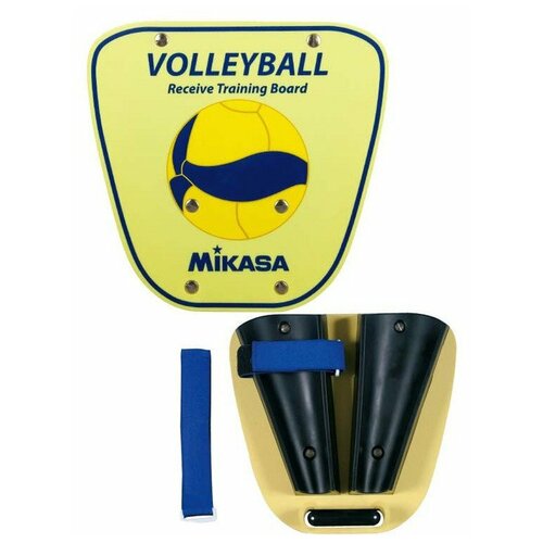фото Доска волейбольная "mikasa ac-rt200w" для отработки приемов, размер 30,5*29,5 см, желто-синий