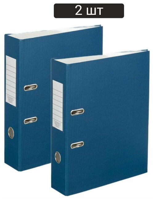 Папка-регистратор, 80мм, Элементари синий, карман на коришке, 2 комплекта