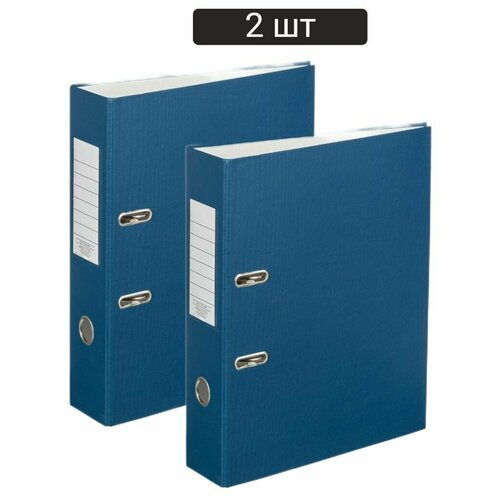 Папка-регистратор, 80мм, Элементари синий, карман на коришке, 2 комплекта папка регистратор 80мм элементари синий металический уголк карман на коришке 2 комплекта