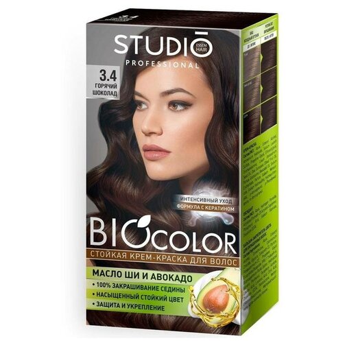 Стойкая крем краска для волос Studio Professional 3.4 Горячий шоколад, 50/50/15 мл 6941342 мини фигурка студио сериес рэведжа
