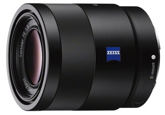 Объектив Sony Carl Zeiss Sonnar T* 55mm f/1.8 ZA (SEL-55F18Z), чёрный