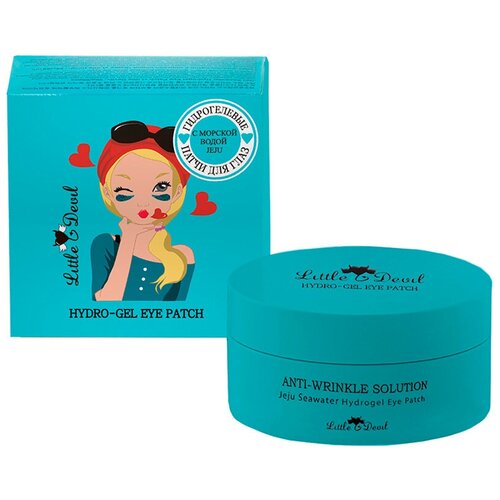 Гидрогелевые патчи для глаз LITTLE DEVIL Jeju с морской водой, 60 шт