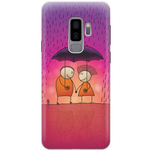 фото Re:paчехол - накладка artcolor для samsung galaxy s9 plus с принтом "парочка под дождем"
