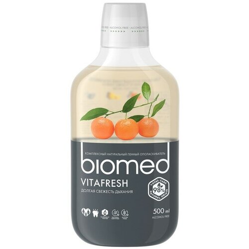 Biomed Ополаскиватель для полости рта Biomed Vitafresh, 500 мл антибактериальный ополаскиватель для полости рта biomed vitafresh ополаскиватель 250мл