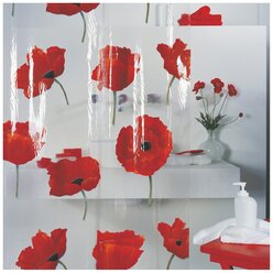 Штора для ванной Spirella Poppy 180х200 красный