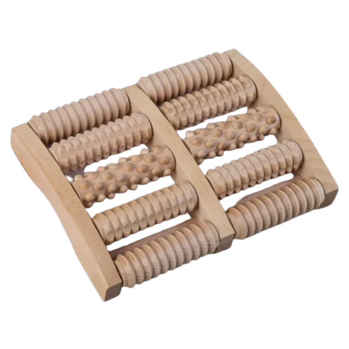 Массажёр «Барабаны», 24,5 × 19,5 × 4 см, деревянный, 5 комбинированных рядов