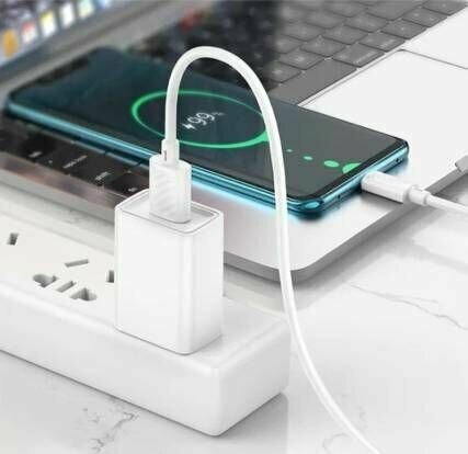 Кабель USB Type-C 1 метр белый /Шнур для зарядки телефона / Для Андроид