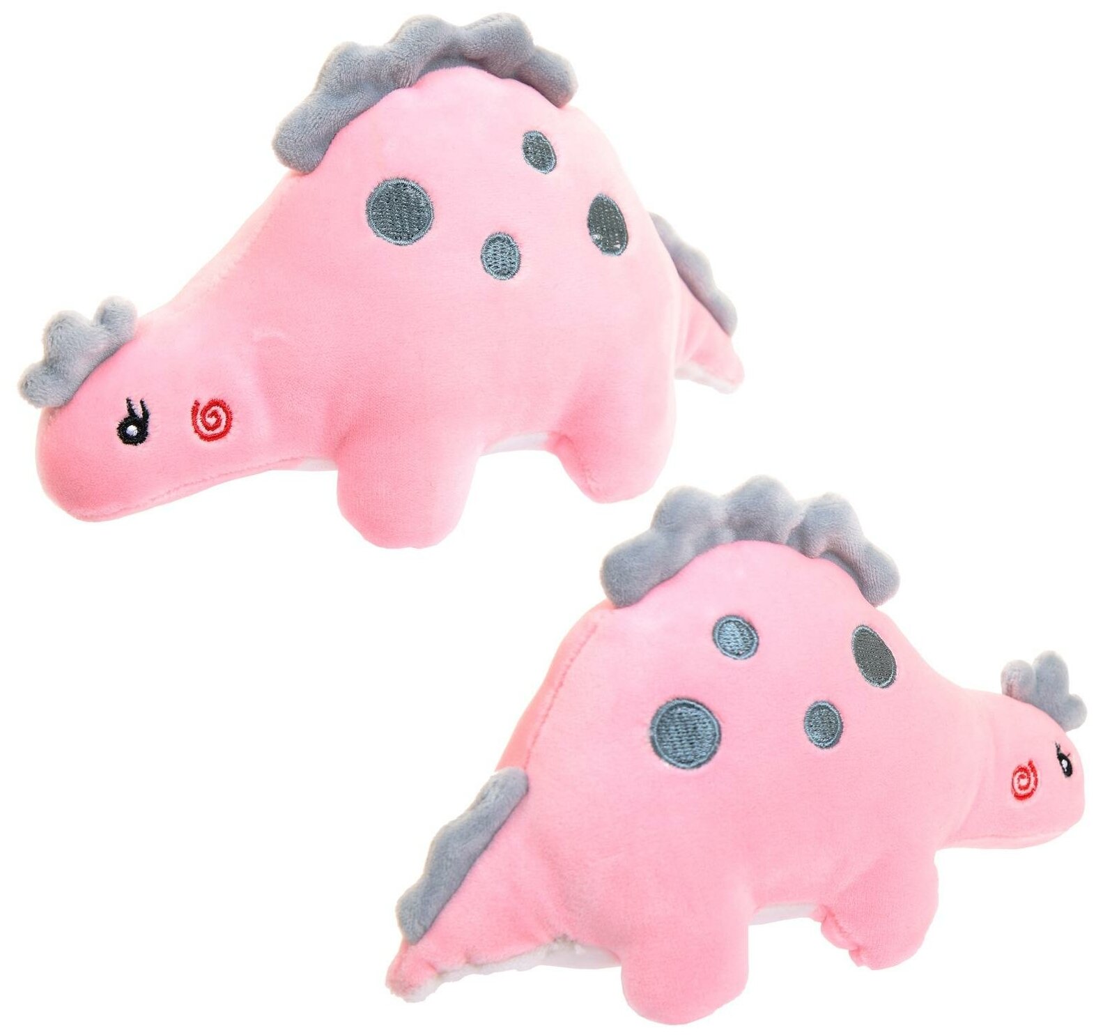 Мягкая игрушка ABtoys Dino Baby Динозаврик розовый, 19см M4985