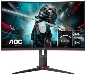 27" Монитор AOC CQ27G2U/BK, 2560x1440, 144 Гц, *VA, черный/красный