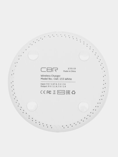 Беспроводное зарядное устройство CBR CWC 155 White 1,1А microUSB белый - фото №5