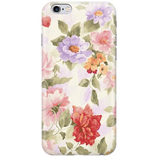 фото Gosso ультратонкий силиконовый чехол-накладка для apple iphone 6s / 6 с принтом "нежные цветы"