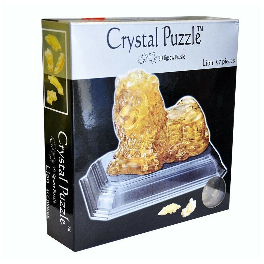 Головоломка 3D Crystal Puzzle Лев цвет: желтый - фото №10