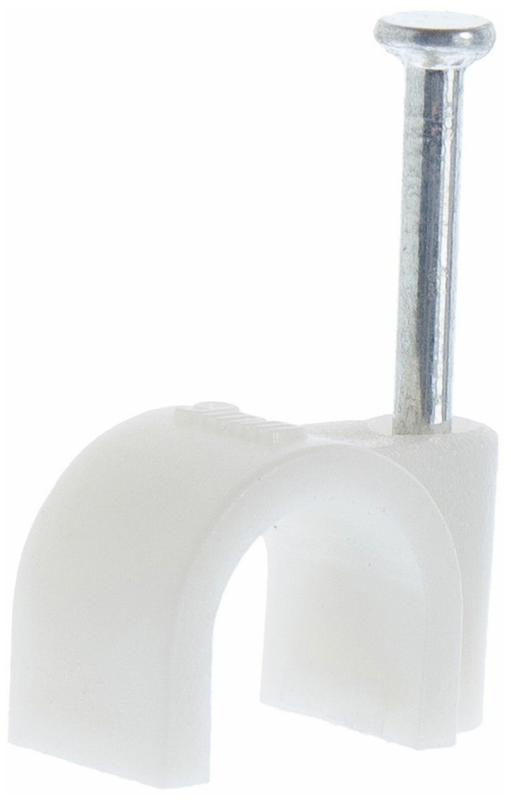Скоба для кабеля Экопласт 9 мм круглая пластик цвет белый 50 шт.