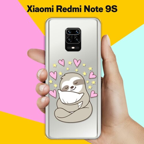 Силиконовый чехол Ленивец на Xiaomi Redmi Note 9S силиконовый чехол ленивец на xiaomi redmi note 9 pro