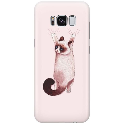 gosso ультратонкий силиконовый чехол накладка для samsung galaxy j7 2017 с принтом недовольный кот GOSSO Ультратонкий силиконовый чехол-накладка для Samsung Galaxy S8 с принтом Недовольный кот