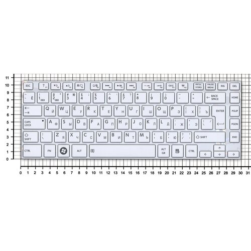 Клавиатура для ноутбука Toshiba Satellite L800 L830 белая