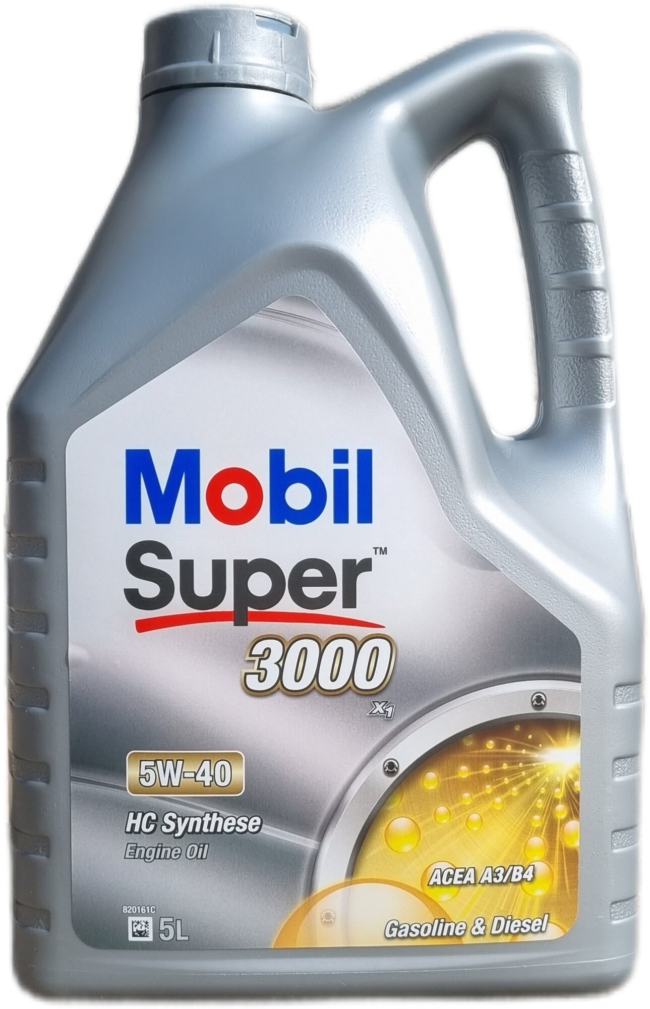 Синтетическое моторное масло MOBIL Super 3000 X1 5W-40, 5 л