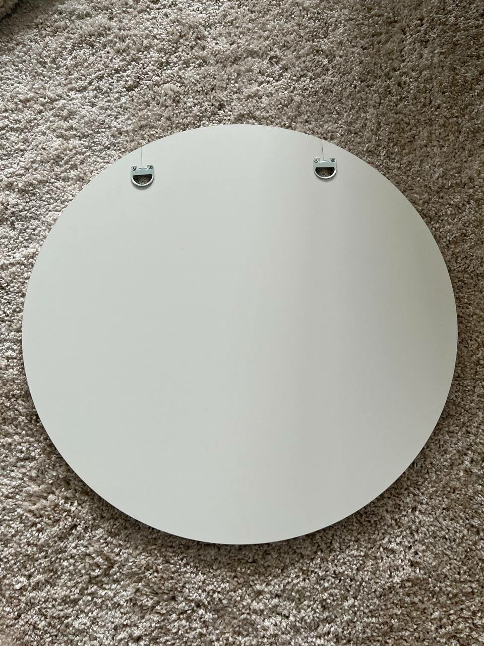 Зеркало настенное Сантия круглое в раме Белый диаметр 70 см - фотография № 5