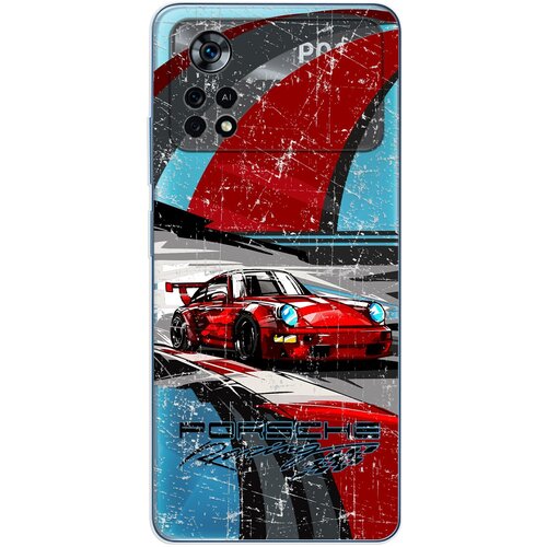 Силиконовый чехол Mcover для Xiaomi Poco X4 Pro 5g с рисунком Автомобиль Porsche 911 силиконовый чехол mcover для poco m4 pro 5g с рисунком автомобиль porsche 911