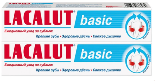 Зубная паста Lacalut Basic 60 г, 2 штуки