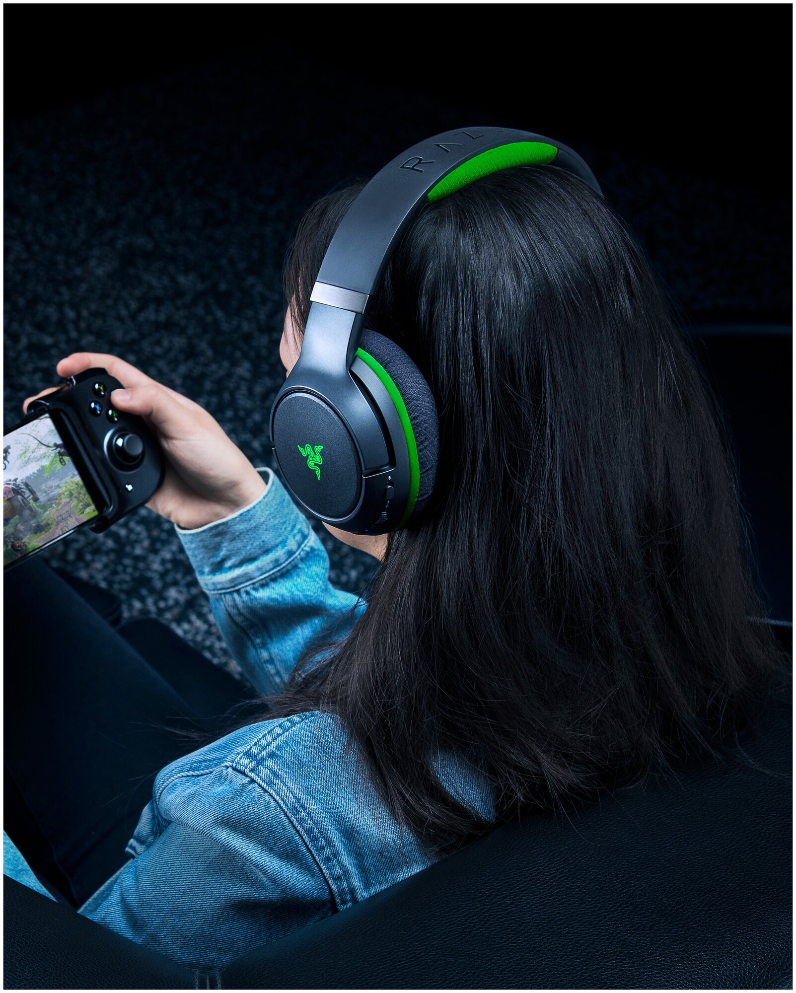 Наушники Razer Kaira Pro for Xbox - HALO Infinite Ed. headset - фото №6