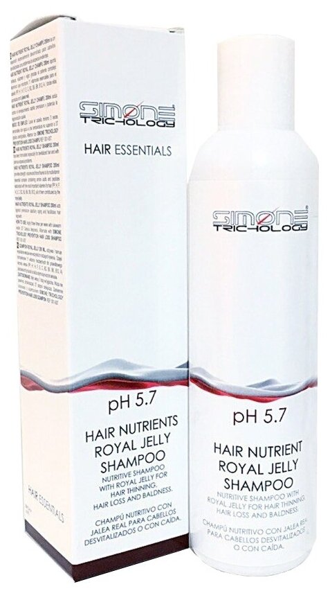 Simone Trichology шампунь Hair Nutrients Royal Jelly pH 5.7 Питательный с маточным молочком, 200 мл