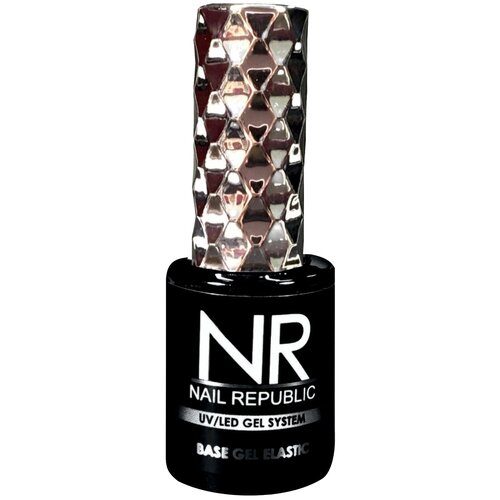 Купить Nail Republic, Rubber Base Gel Elastic - Эластичное каучуковое базовое покрытие (30 мл.), бесцветный
