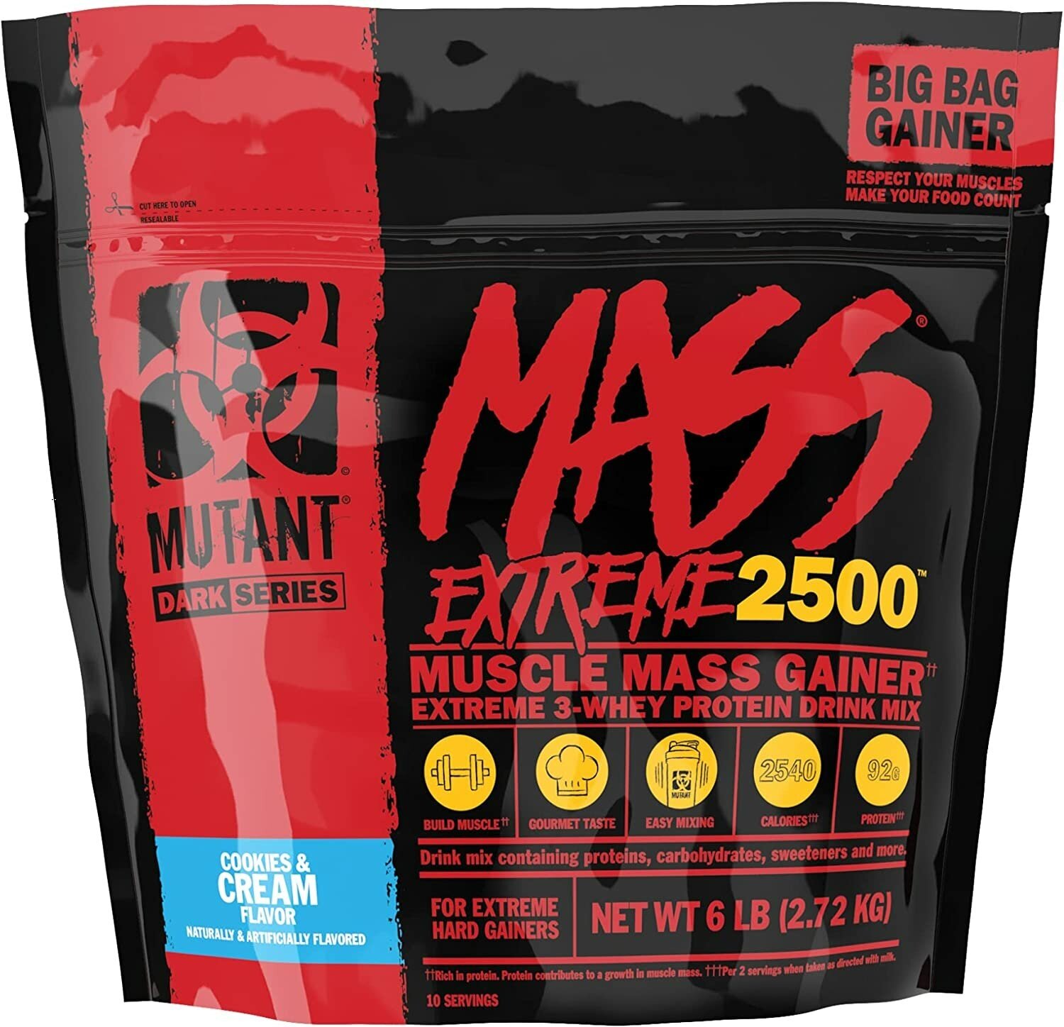 Гейнер Mutant Mutant Mass XXXtreme, 2720 г, печенье крем