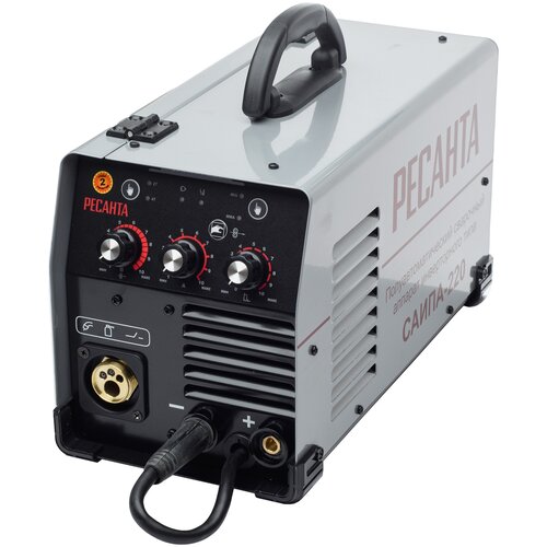 Сварочный аппарат Ресанта САИПА-220 полуавтоматический 220 ампер комплект кабелей 3109000₽