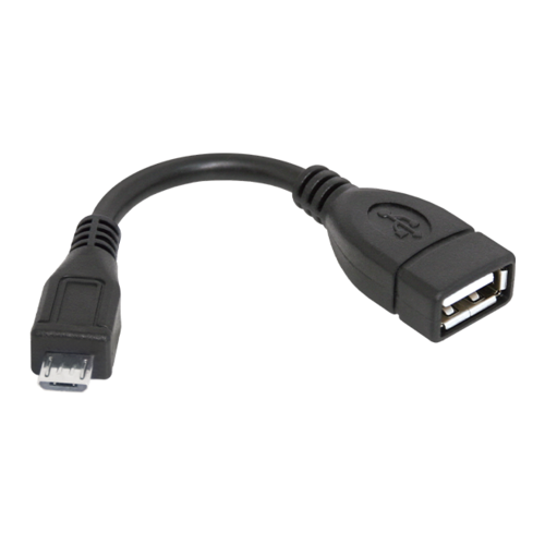 Кабель-переходник DEFENDER USB OTG microUSB(M)-USB(F), 8см (Черный)