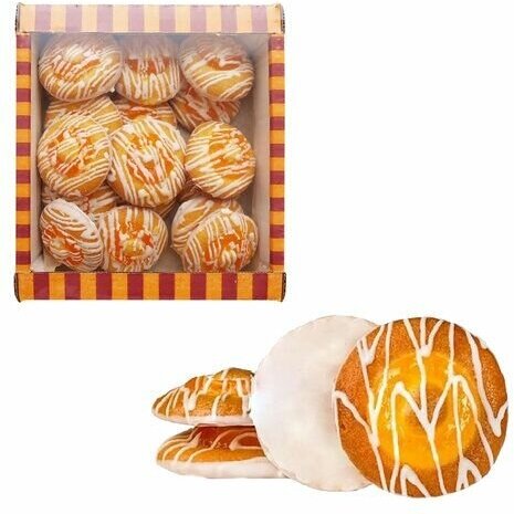 Печенье бисквитное семейка озби, с апельсином в белой глазури, 400 г, картонная коробка, ш/к 44395, 1279