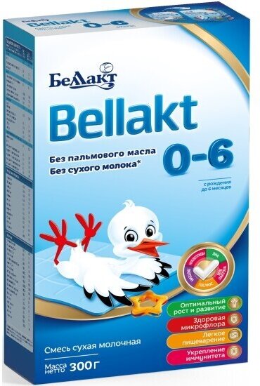 Молочная смесь Беллакт "Bellakt 0-6" с рождения 300 г