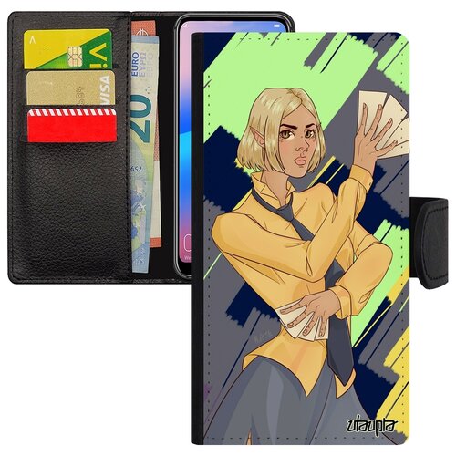 фото Чехол-книжка для телефона samsung galaxy a40, "фокусник" галстук аниме utaupia