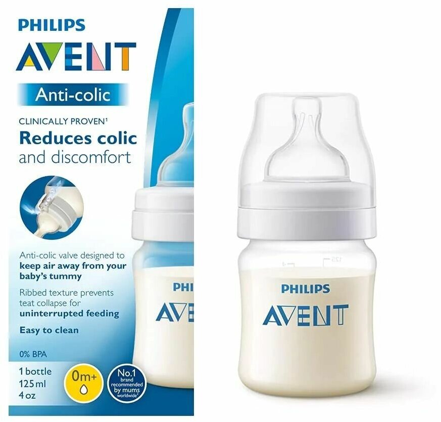 Бутылочка Philips Avent anti-colic анти-колик 1 шт 125 мл SCF810/61