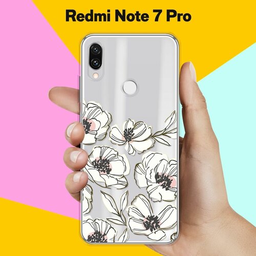 Силиконовый чехол Цветы на Xiaomi Redmi Note 7 Pro силиконовый чехол цветы с узором на xiaomi redmi note 8 pro