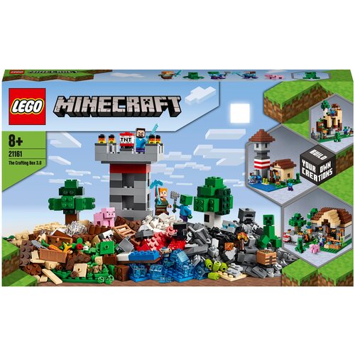Конструктор LEGO Minecraft 21161 Набор для творчества 3.0, 564 дет. конструктор lego minecraft 21149 алекс с цыплёнком 160 дет