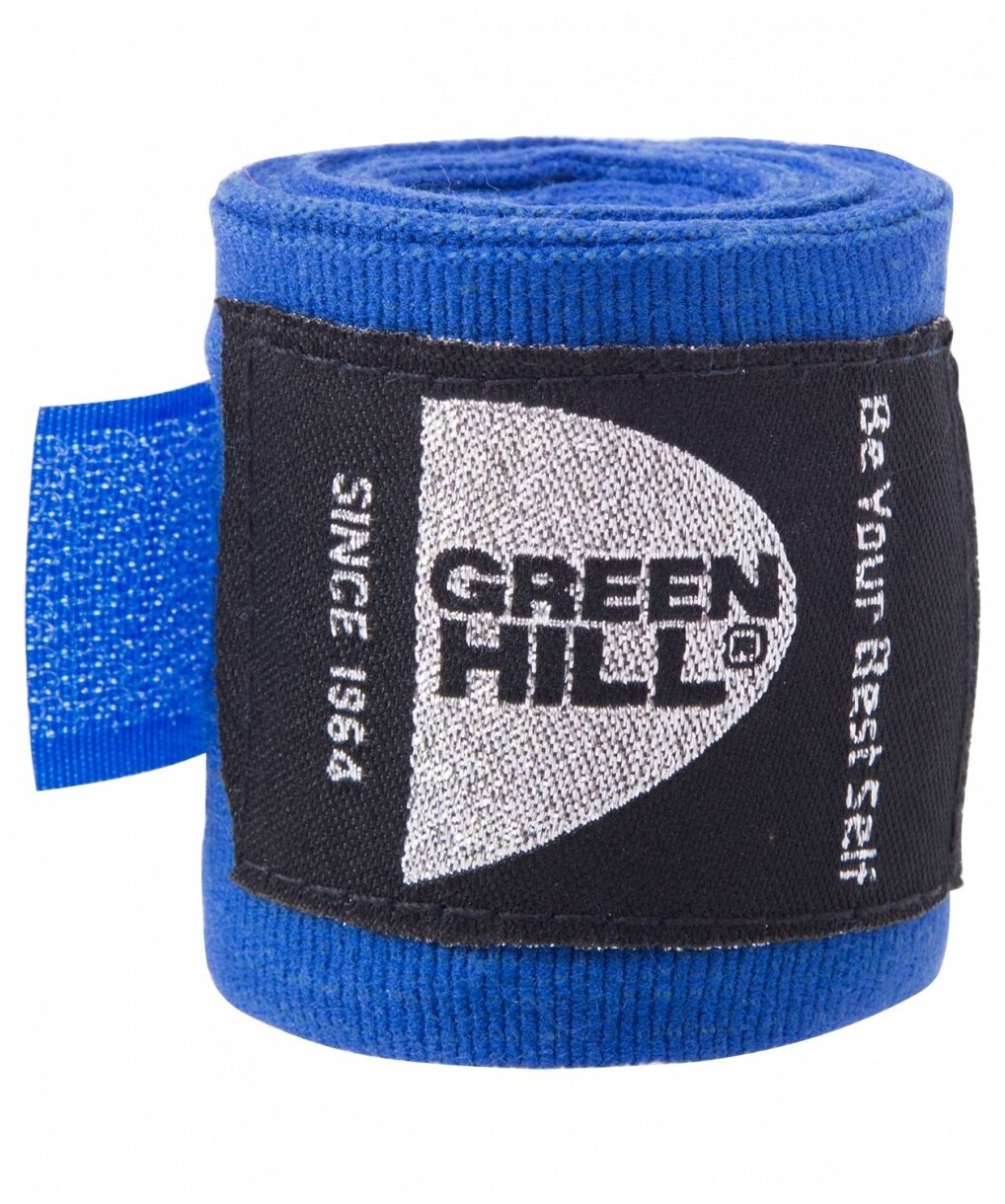 Бинт боксерский Green Hill BP-6232c, 3,5м, эластик, синий