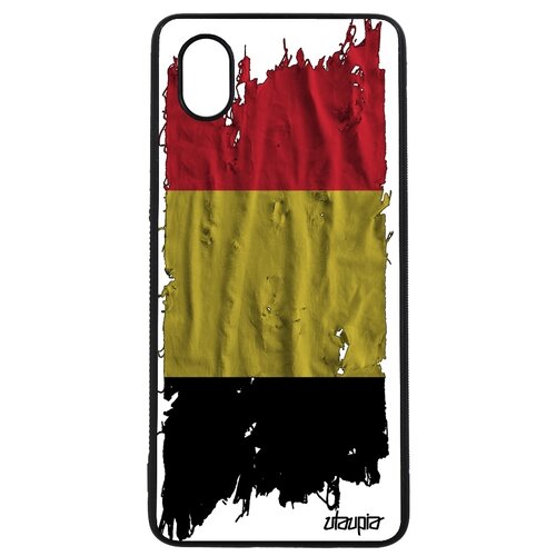 фото Чехол для смартфона samsung galaxy a01, "флаг бельгии на ткани" государственный utaupia