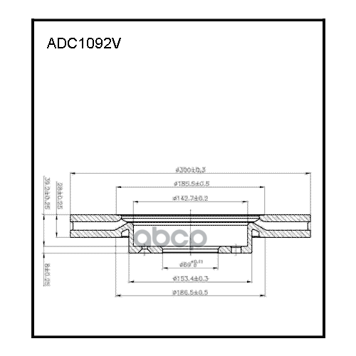 Диск Торм. Hyundai Creta ALLIED NIPPON арт. ADC1092V