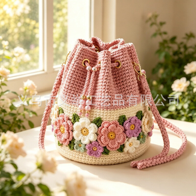 Новинка для трансграничной торговли: плетеная сумка-ведро для цветов Bloom Garden