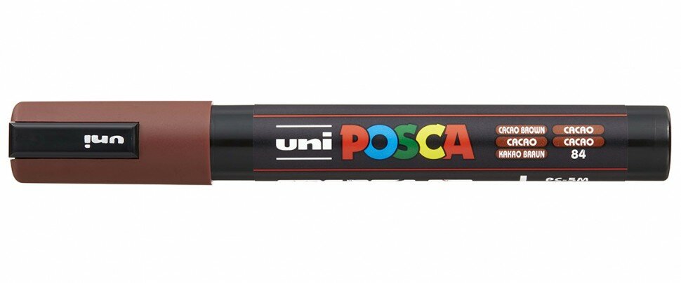 Фломастер UNI POSCA PC-5M, какао, 1.8 - 2.5 мм, овальный наконечник