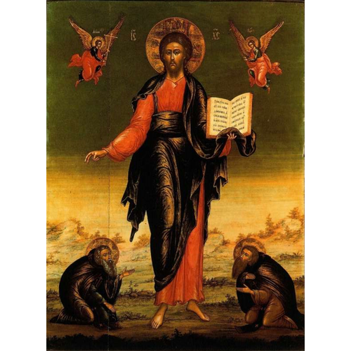 икона спас смоленский размер 19 х 27 см Икона Спас Смоленский со святыми на левкасе на дереве 33 см