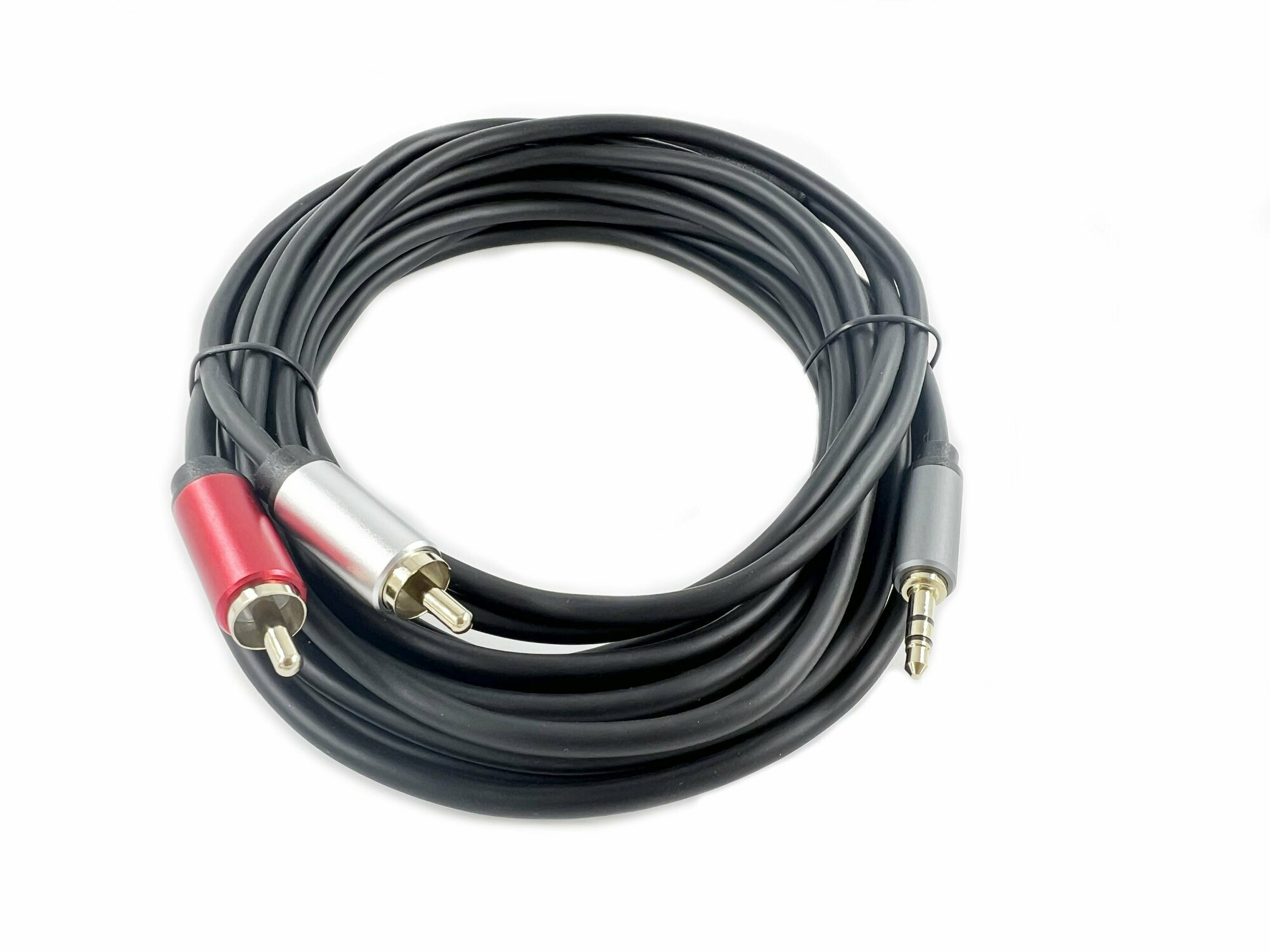 Шнур 3.5 мм штекер стерео - 2 x RCA штекер PLATINUM (5.0 метров)