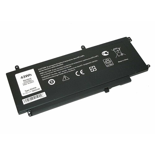 Аккумуляторная батарея для ноутбука Dell Vostro 14 5000 (4P8PH) 11.1V 43Wh 3400mAh OEM шлейф для матрицы dell 7547 7548 p n dd0am6lc210