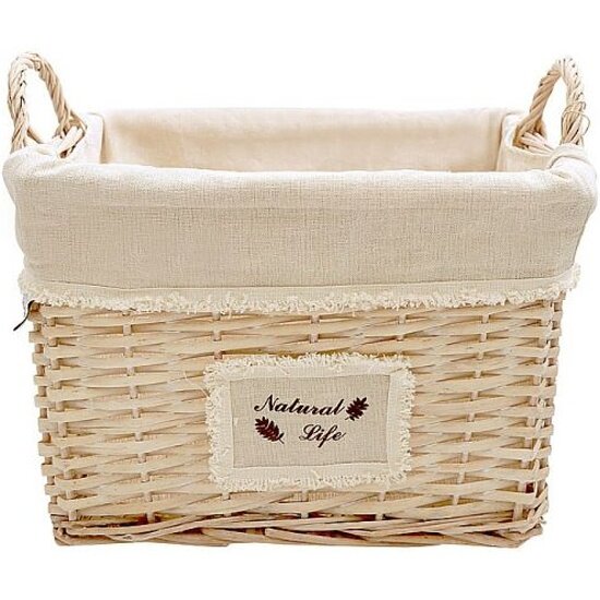 фото Корзина стеллажная NATURAL HOUSE "Natural life" высокая с ручками, EW-93 M
