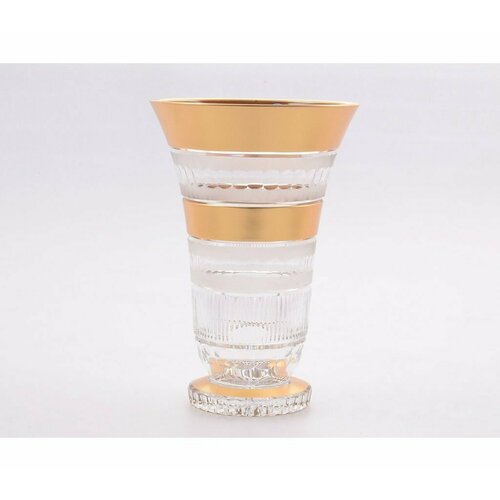 Ваза хрустальная для цветов Crystal Heart Золото 30 см 34710₽