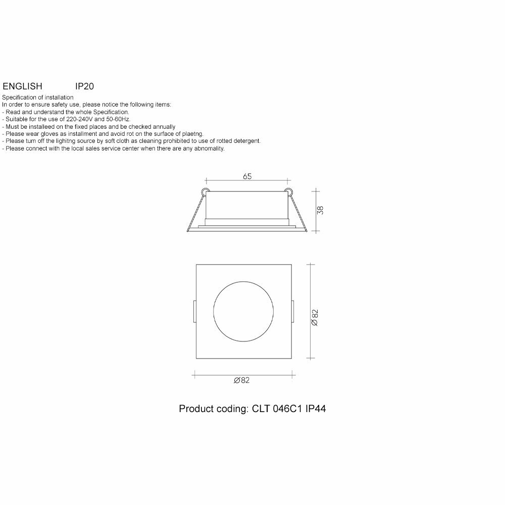 Встраиваемый светильник Crystal Lux CLT 046C1 BL IP44 - фотография № 4