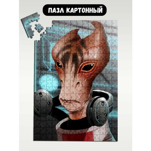 Пазл картонный 39,5х28 см, размер А3, 300 деталей, модель игра Mass Effect - 1075 пазл картонный 29x20 см размер а4 120 деталей модель игра mass effect 1072