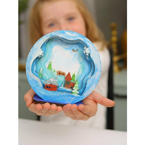 Набор для творчества Зимний лес на НГ Многослойная раскраска для мальчиков и девочек 3D раскраска для хобби и творчества 576₽